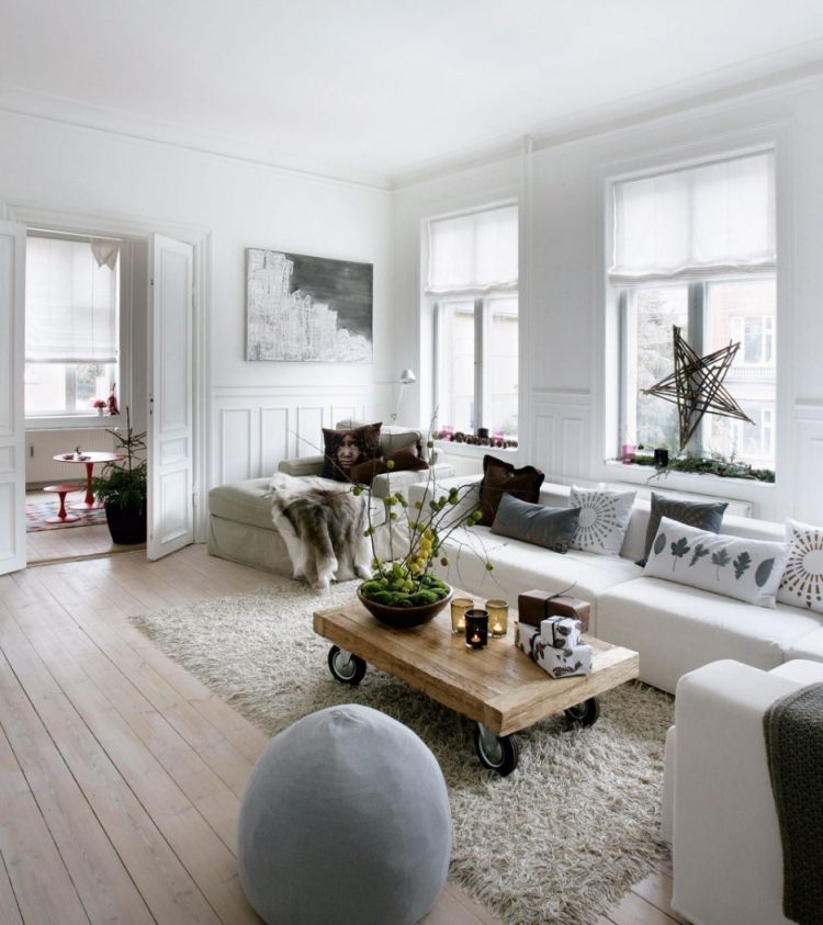 moderna-sala de estar-cores-neutras-branco-escandinavo-fotos minimalistas