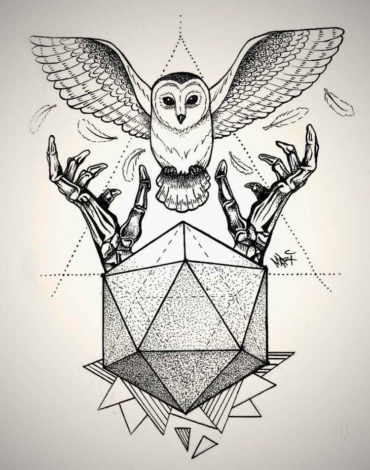 tattoo-templates-dotwork-owl-geometric
