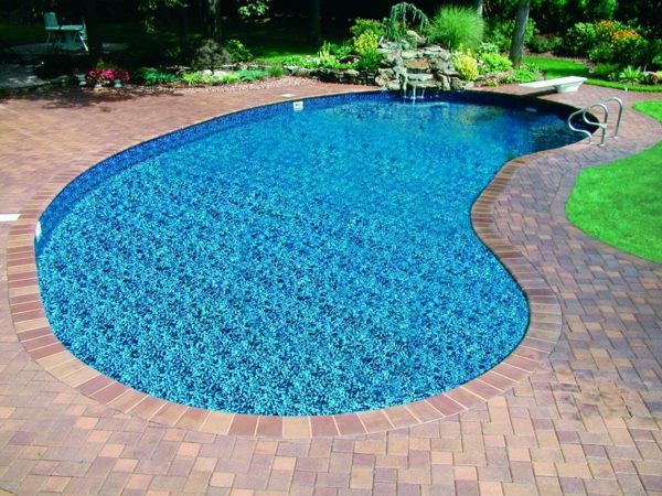 Grass Swimming Pool Stone Bottom Water