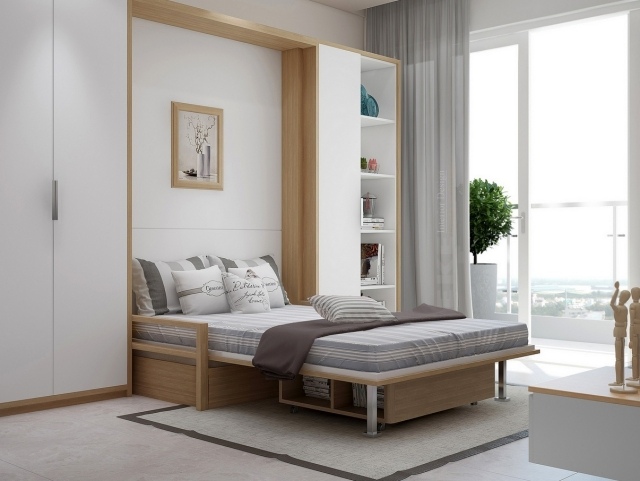 dobrável-cama-design-luz-madeira-branco-armários-frentes