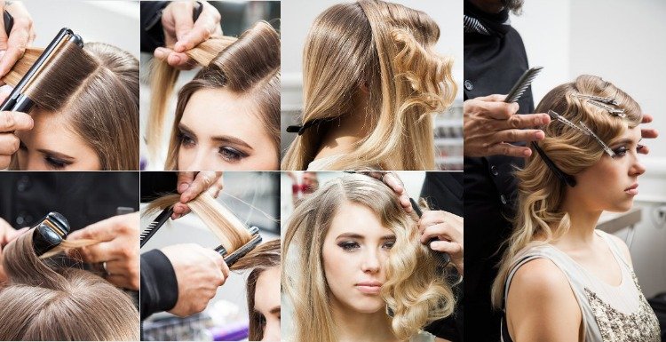 20s-hairstyles-faça-você-mesmo-tema-festa-instruções-updo-water-wave-curling-iron-long-hair