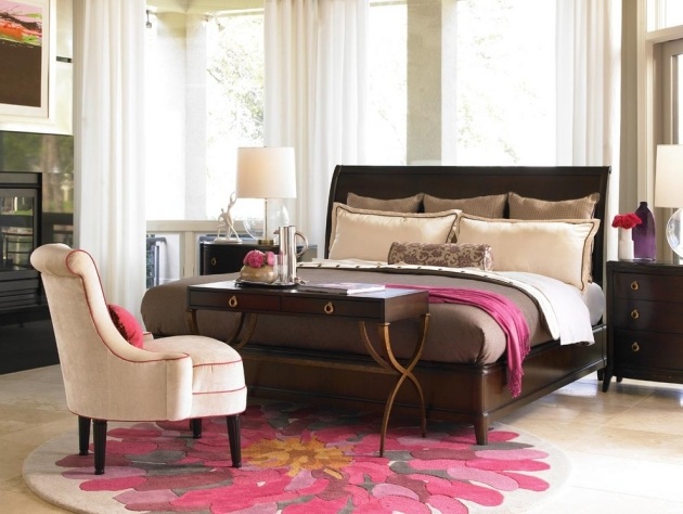 Tapete Thomasville Furniture fúcsia taupe floral