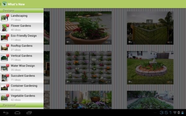 planejamento de jardins interface de idéias de design freeware online