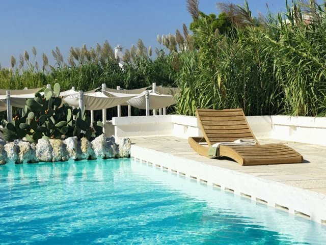 espreguiçadeira design de madeira terraço piscina SAHARA Ethimo