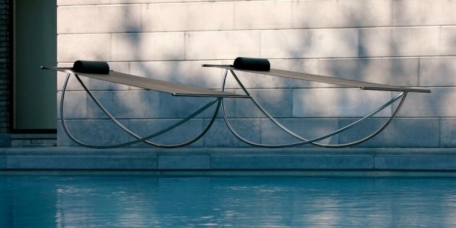 Espreguiçadeiras de jardim design e-z espreguiçadeira ROYAL BOTANIA tapete de piscina de aço inoxidável