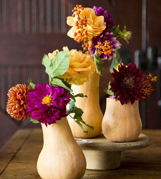 Vasos de flores mexer abóbora oco idéias de decoração de outono halloween