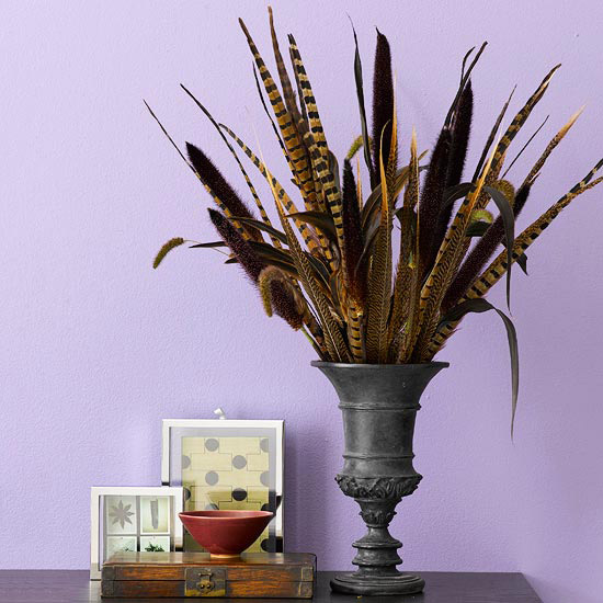 Pena de pássaro junco ornamentais grama decoração vasos ideias outono