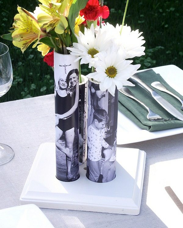 Pipe print fotos de família ideias de decoração de mesa
