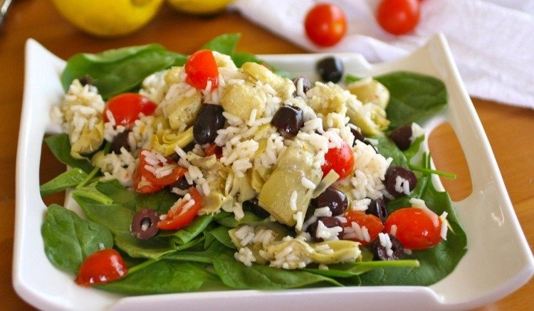 sem glúten-alcachofra-arroz-salada-limão-pimenta-molho