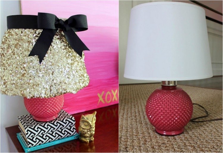 cool-tinker-ideas-teen-girl-diy-lamp-golden-lantejoulas-abajur