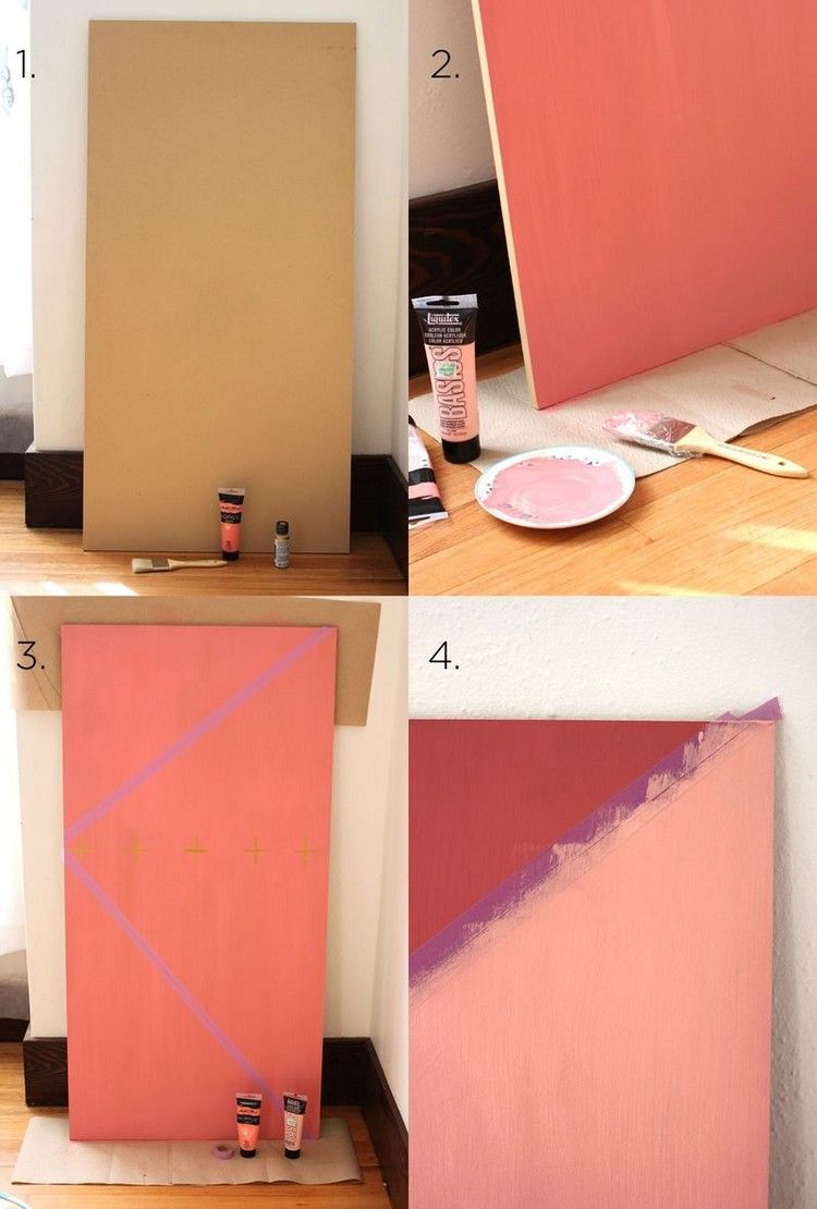 ideias legais para mexer zimmer-maedchen-mdf-plate-pink-painting