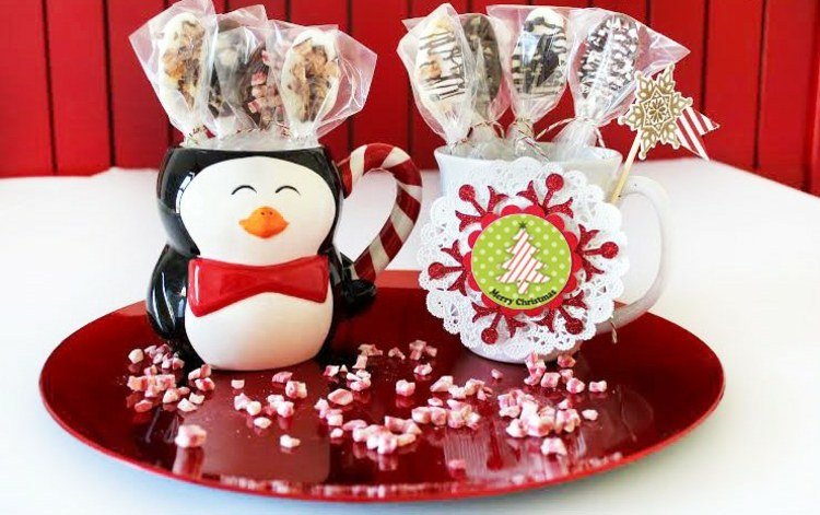 ideias de presentes para pingüim de copos de talo de chocolate diy de natal