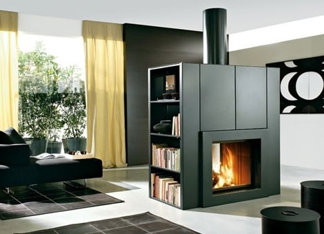 Lareiras - kubic preto moderno