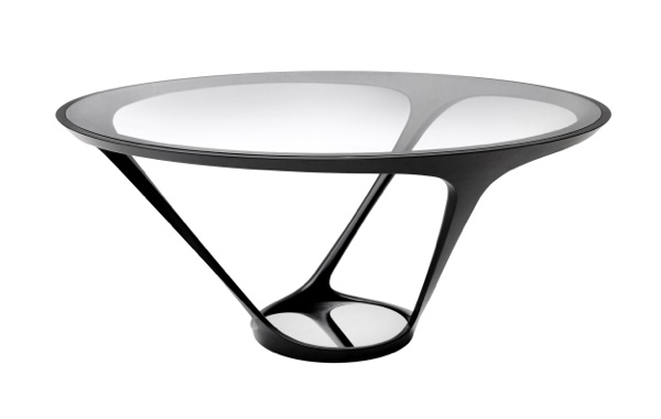 Mesa de jantar em vidro design Roche Bobois