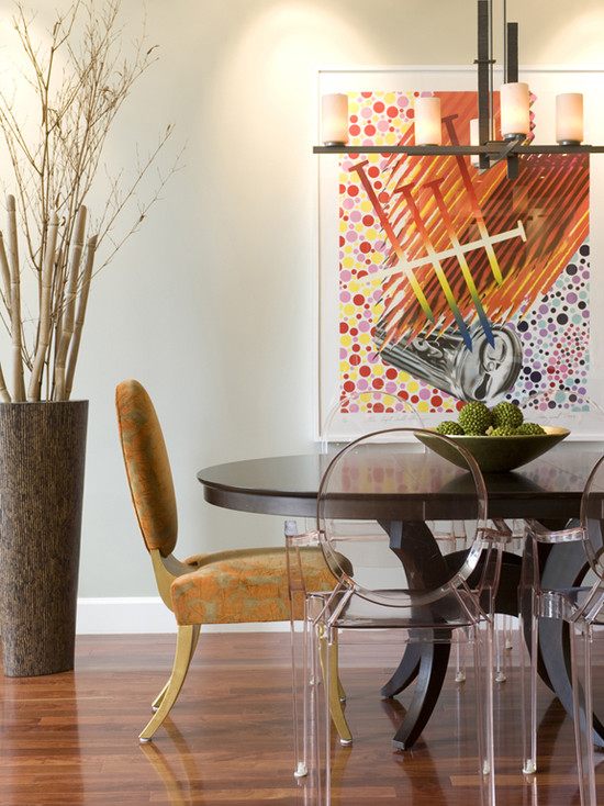 idéias de decoração de cana de bambu para sala de jantar móveis ecléticos