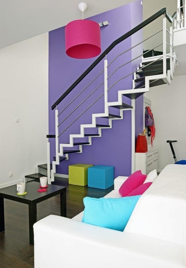 sala de estar-acento-parede-roxo-cor-colorido-acentos