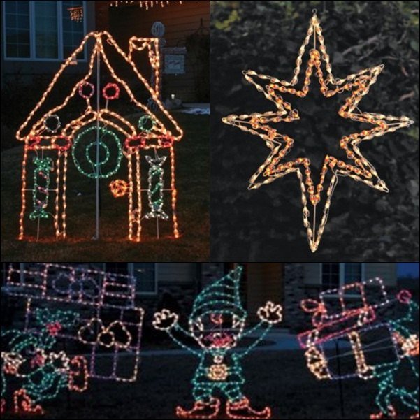 luzes festivas de natal com LEDs de fadas