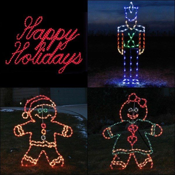 Boneco de neve com ideias de luzes de fada de Natal