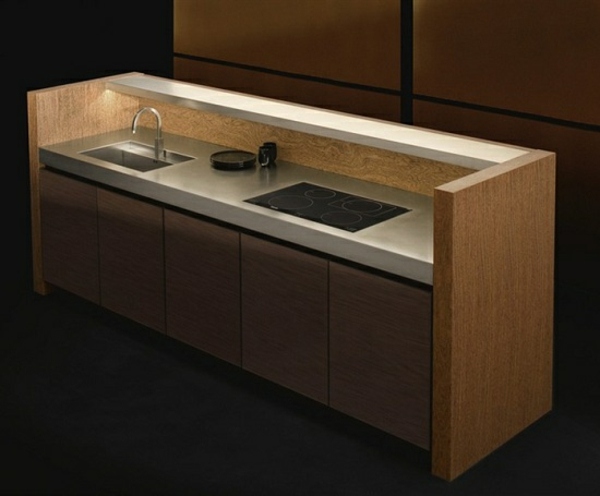elegante-marrom-madeira-cozinha-ilha-Armani