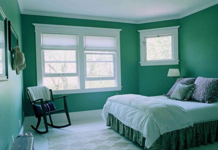 cores-ideias-quarto-paredes-design-fresco-menta-verde-branco-travesseiros de cama