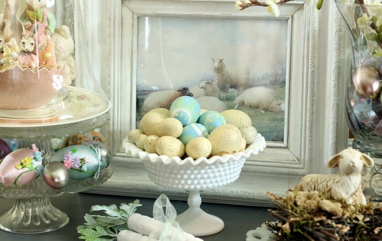 ideias-para-decoração-primavera-ovos-páscoa-sobremesa-carrinho-ninho-ovelha