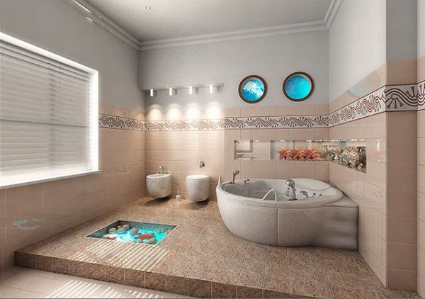 Idéias de design para o banheiro design moderno decoração do mar