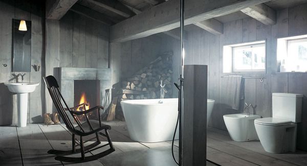 Idéias de design para o banheiro dicas de design elementos rústicos modernos