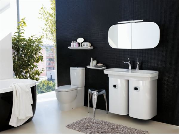 Idéias de design tendências atuais tapetes fofos contraste preto e branco