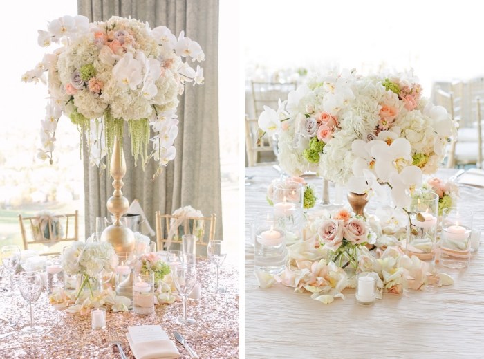 romântico-casamento-decorações-design-creme-branco-rosa