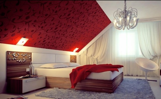 quarto-telhado-telhado-vermelho-padrão-papel de parede destaque