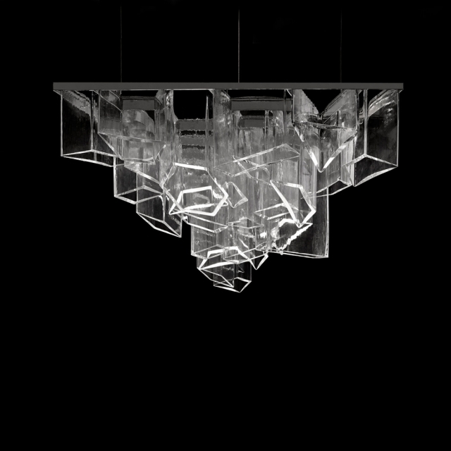 Candeeiro suspenso exclusivo-gelo-gelo-lustre-Daniel-Libeskind-Lasvit