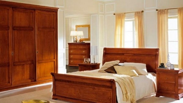 Quarto de madeira Allagnese em estilo country