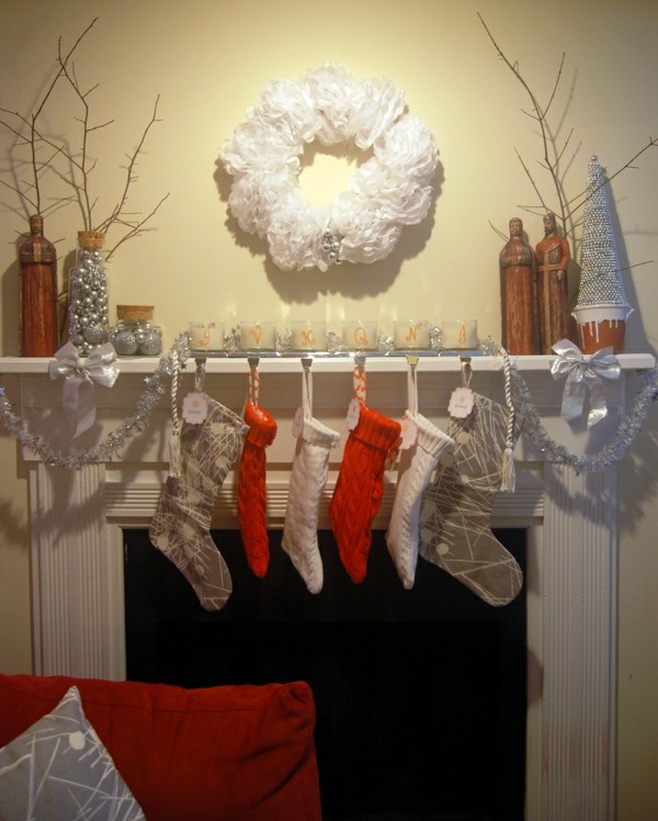 Idéias-de-decoração-de-natal-para-lareira-branca-prata