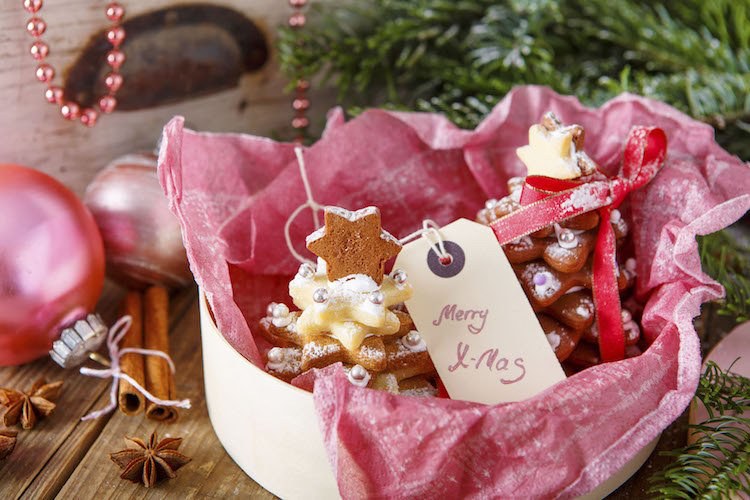 Presente de Natal da cozinha Árvore de Natal 3D feita de biscoitos