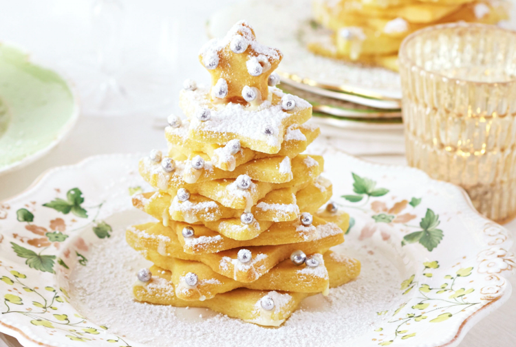 Asse uma árvore de Natal 3D com biscoitos Shordbread