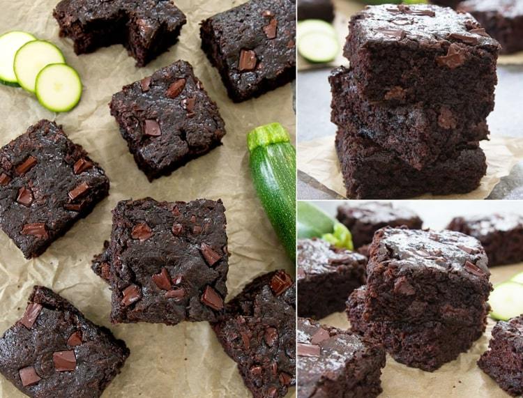 Brownies de abobrinha com gotas de chocolate de forma rápida e fácil