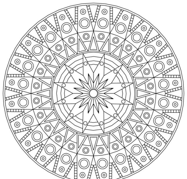 modelos mandala círculos estrelas figuras triângulos geométricos