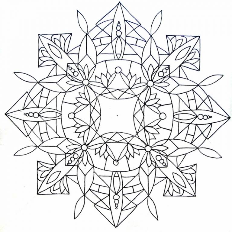 modelo mandala forma original padrão ideia bluetenblaetter