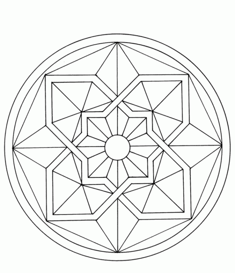 modelo de mandala estrela simples imagem geométrica centro do círculo