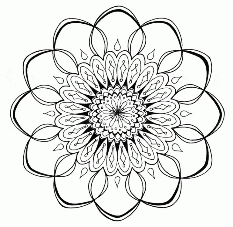 modelos de mandala com flores e flores com motivos românticos