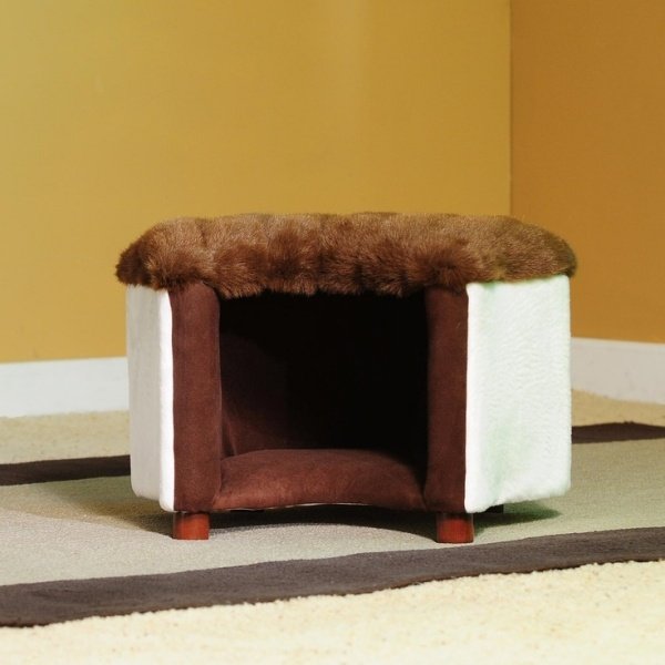 Móveis de pele, banco aconchegante, cama para cachorro, esconderijo