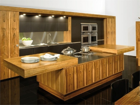 Bancadas - madeira maciça - cozinha moderna