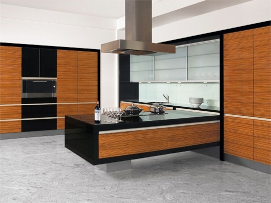 contraste-preto-marrom-cozinha