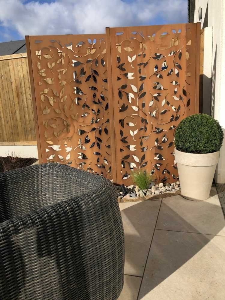 Corten combina com todos os estilos de terraço e jardim