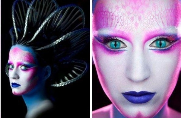 Criatura extraterrestre - Katy Perry - ideias para maquiagem, fantasias de Halloween