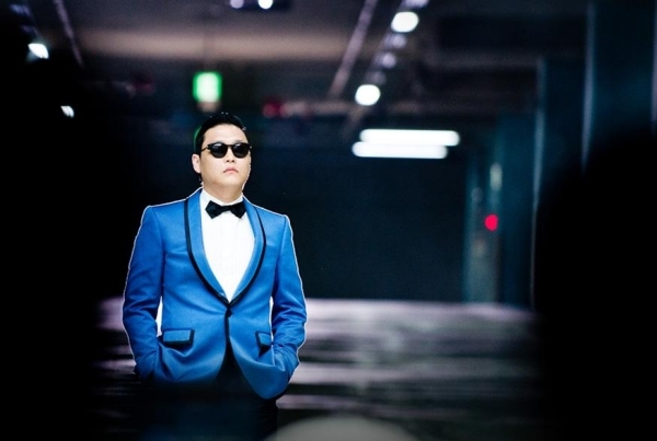 Roupa azul Psy Gangnam Style Suit para ideias exclusivas para o Halloween