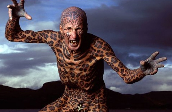 Idéias para bodysuit com padrão de leopardo Tatuagens de Tom Leppard de Halloween Tatuagens de homem de leopardo