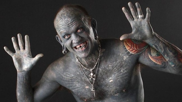 A pessoa mais tatuada - o mundo - Lucky Diamond-Rich Records Guiness
