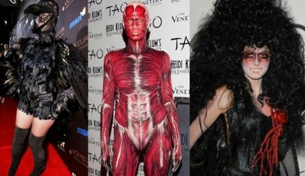 Trajes de festa de Halloween de celebridades vermelho e preto dress code