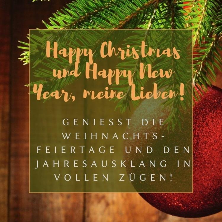 Bonitos cumprimentos de Natal em inglês - Feliz Natal e um feliz ano novo